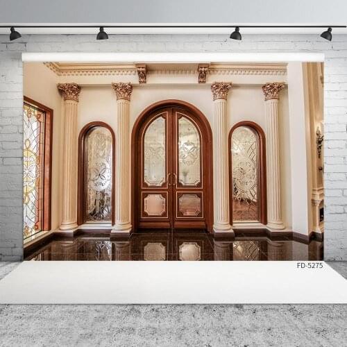 Vintage Arch Door Window Photography Backdrop Vinyl Cloth Background for Baby Children Portrait Pet Toy Photophone Photo Studio