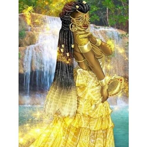 GATYZTORY 60x75cm Frame Painting By Numbers For Adults African Woman Figure Paint By Number Home Wall Decoration Crafts