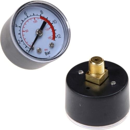 Hot 1 X Selling Air Compressor Pneumatic Hydraulic Fluid Pressure Gauge 0-12Bar / 0-180PSI