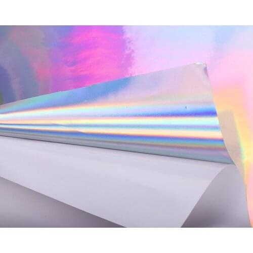 HOHOFILM Holographic Rainbow Craft Vinyl Adhesive Cutting vinyl artificial For CAR Cup Cutting Film Self-adhesive