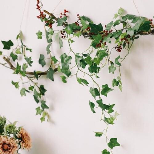 2pcs 2.3m Artificial Flowers Vine Garland Wedding Arch Decoration Fake Plants Foliage Rattan Trailing Faux Flowers Ivy Wall