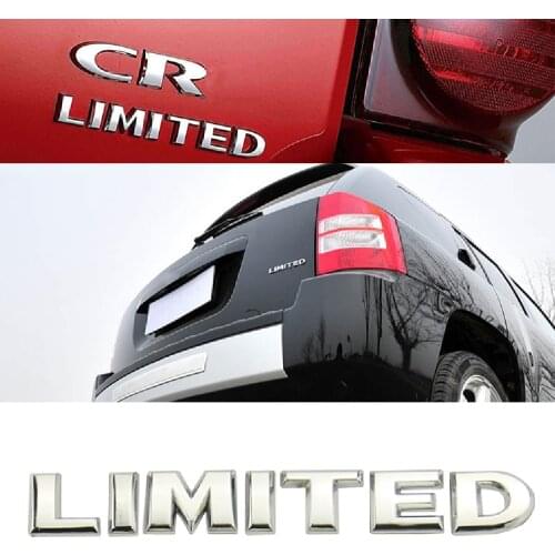 JEAZEA 3D Chrome ABS Badge Sticker Luxury LIMITED Edition Letter Emblem Logol Fit For Toyota Highlander 2016 2017- 2019 JEEP SUV