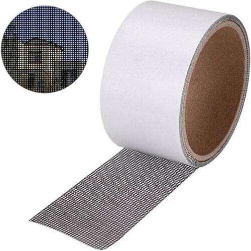 Window Door Screen Patch Repair Kit Black Mesh Window Hole Repaire Tape 5*200cm