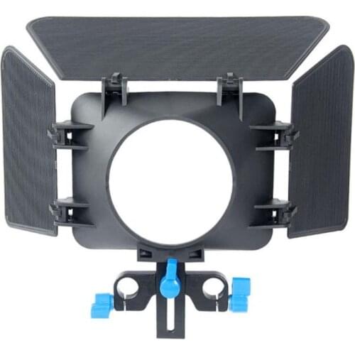 M1 Matte Box Camera Shade for 15mm Rail Rod Follow Focus Rig Cage 85mm 3 Blades Camera Matte Box Lens Hood Follow Focus