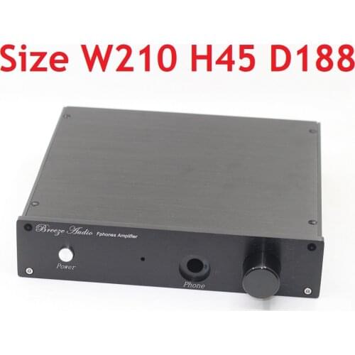 Mini Size W210 H45 D188 BZ2204 Headphone Amplifier Chassis Knob All Aluminum AMP Case DIY Silver Black Panel Chassis DAC