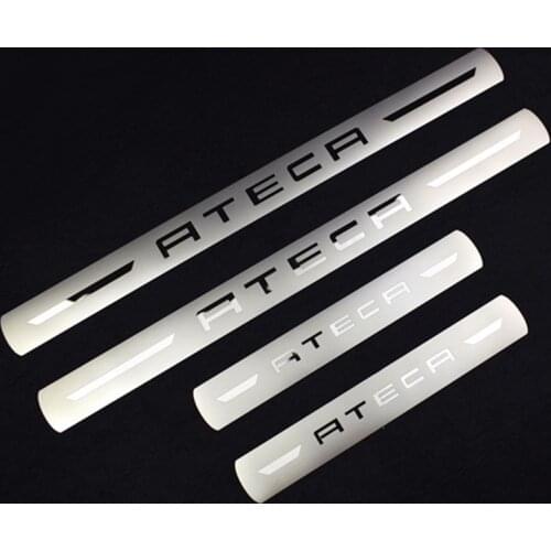 New ATECA Car Door Sill Protector Stainless Steel Scuff Plate Door Sill Cover Trim for For SEAT ATECA FR X-Perience 2017-2019