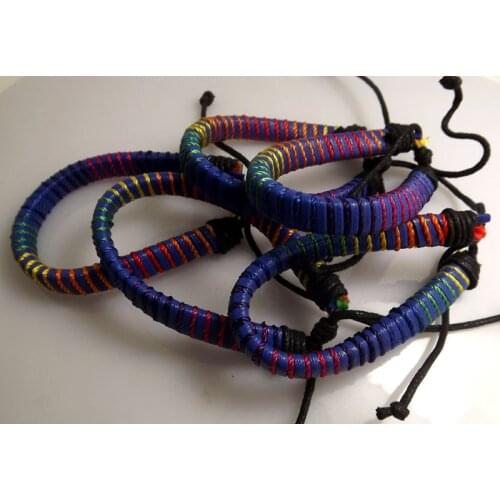 WHOLESALE 20 pcs beautiful Weave silk color Bracelet Wrist knot lot