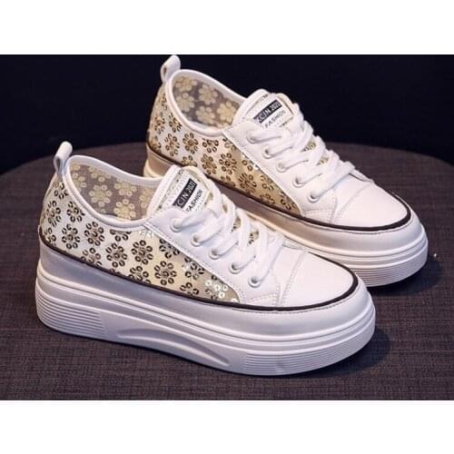 Canvas Shoes Women Women High Top Sneaker Lady Autumn Female Footwear Breathable Girl White Black Mesh Sneakers Increased