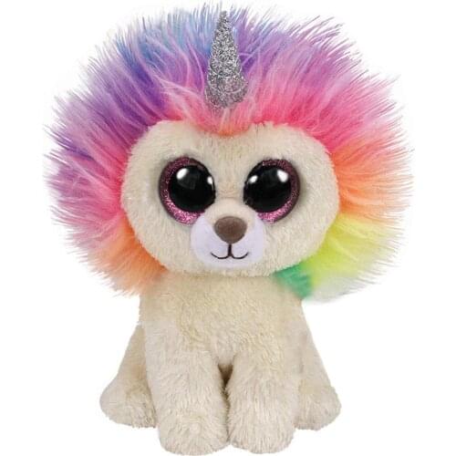 Ty Big Eyes Plush Animal Doll Unicorn Fox Pig Soft Stuffed Toys Panda Pink Pig Leopard Boos Dog 15cm