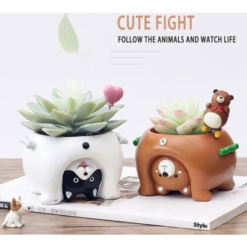 Resin Pots For Plants Oddish Planter For Garden Home Decoration Succulent Flower Pot Office Desk Decor Dropshiping