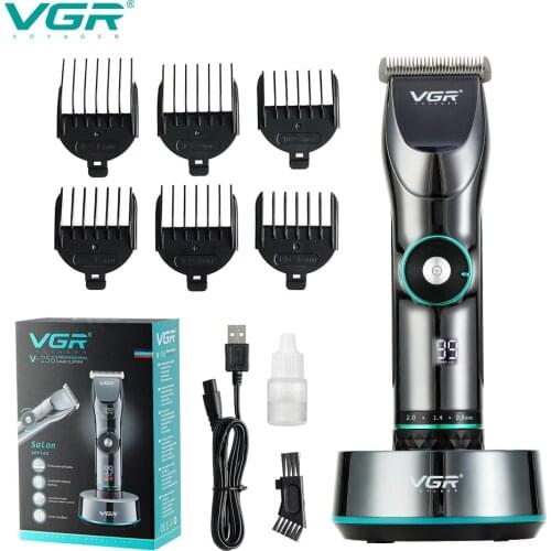 VGR professional electric hair clipper digital display variable speed electric hair cutter beard trimer precision machine