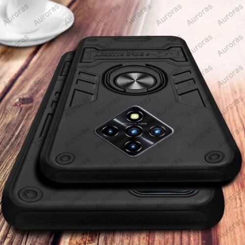 Auroras For Infinix Zero 8i Cover Shockproof Rhinoceros Armor Case With Ring Magnetism Holder Cover For Infinix Zero 8 Case