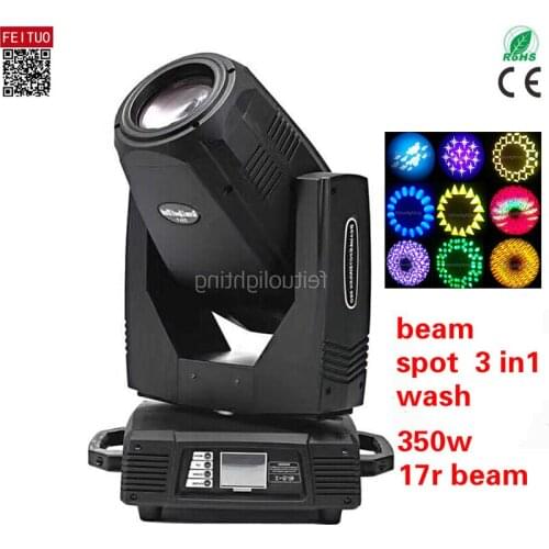 4pcs Stage lighting 17r beam spot wash 3 in 1 350w moving head light 3 in 1 moving head beam light for dj party light