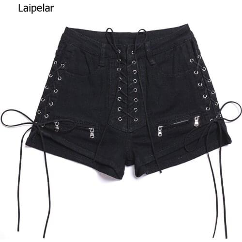 High Waist Loose Women Shorts Solid Drawstring Fashion Short Soft Casual Straight Jean Shorts Summer 2021
