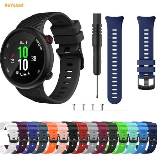 Silicone Wristband Watch Strap For Garmin Forerunner 45/Garmin Swim 2 Replacement Smartwatch Watchband Bracelet Accessories