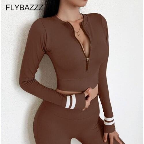 2 Piece Sport Set Women Seamless Yoga Clothes Shorts Suit Solid Long Sleeve Zip Gym Clothes Sports Top Running Shorts Sportswear