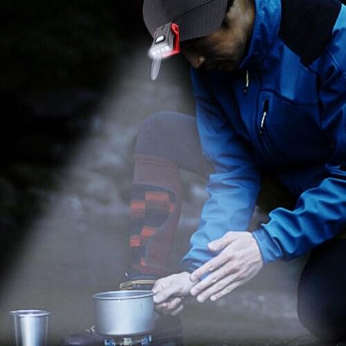 LED Sensor Headlight USB Rechargeable Headlamp Hat Light Head-mounted Cap Clip Light For Outdoor Fishing Camping Hiking