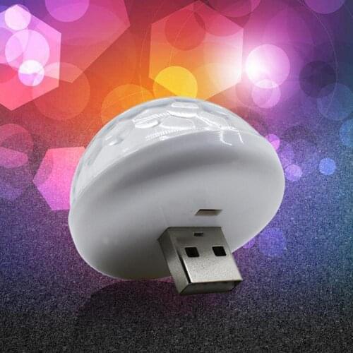 3 Colors Changing Car Light 5V Rhombus Half Ball Sound Activated USB LED Atmospheres Light Computer Auto Decorative Lamp Strips