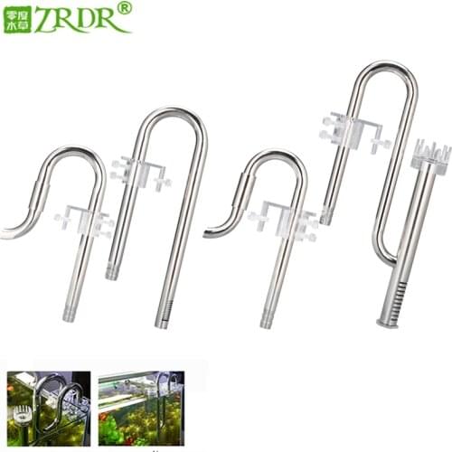 12mm16mmAquarium Lily Pipe with Surface Skimmer Inflow and Outflow Stainless Steel for Aquarium Filter Planted Fish Tank Filter