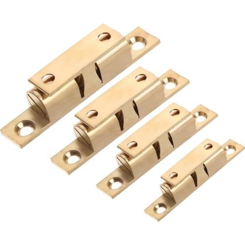 High Quality Brass Door Stop Lock Buckle Cupboard Roller Catch Touch Push Damper Buffer With Screws Furniture Fittings Dropship