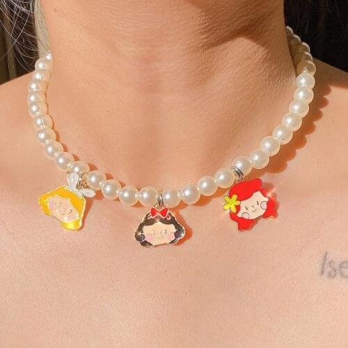 Girl Streetwear Pearl Gothic Kpop Necklaces Punk Choker Women Jewelry Accessories Goth Chain Necklace for Women Pendant Fashion