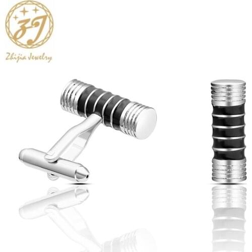 Zhijia fashion unique black/blue hammer shape design mens business style cufflinks suit jewelry accessories new arrival