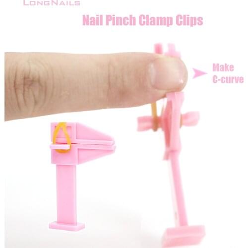 2pcs/Bag Nail Pinch Clamp, 3 Colors (Purple,Pink,Black) Pinch Clamp 4.3x6.8cm Holder Nail Manicure Kits Tools Pinch Clamps x2pcs