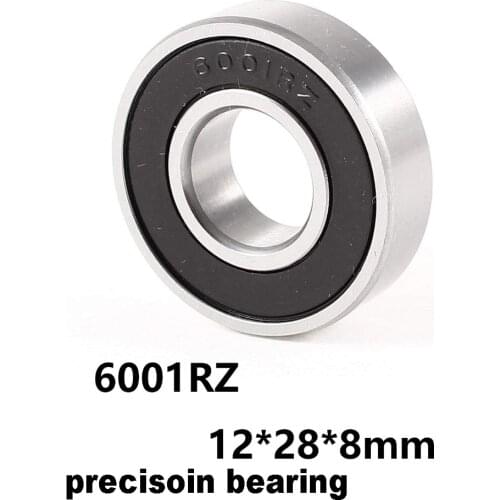 1pcs/lot 6001RZ Precision level Cover Seal Deep Groove Ball Miniature Bearings 6001-RZ 12*28*8mm 12*28*8 52100 Chrome Steel