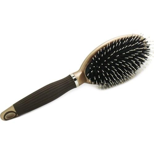 1PC Oval Boar Bristle & Nylon Hair Comb Mini Anti-static Hair Scalp Massage Comb Hairbrush Salon Hair Brush Styling Tool