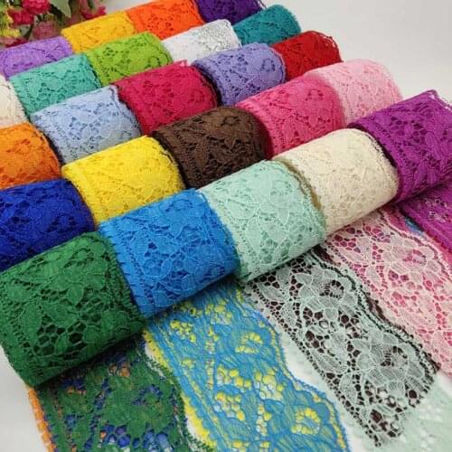 100 Yards High Quality Black Lace Ribbon Tape 60MM Wide Lace Trim DIY Embroidered For Sewing Decoration African Lace Fabric