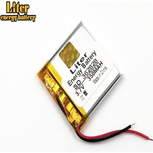 362828 3.7v 350mAh li-ion rechargeable 3.7v 240mah lithium polymer battery SD362828
