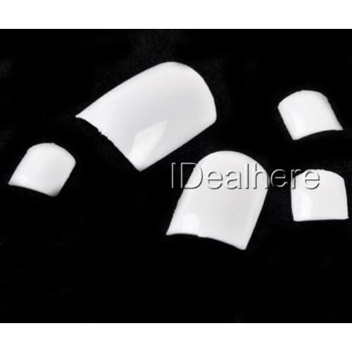 500pcs White Toe Nail Tip False Feet Toenail Art Acrylic Makeup Tips Foot Tip Artificial Fake Nails Beauty Tools Full Cover