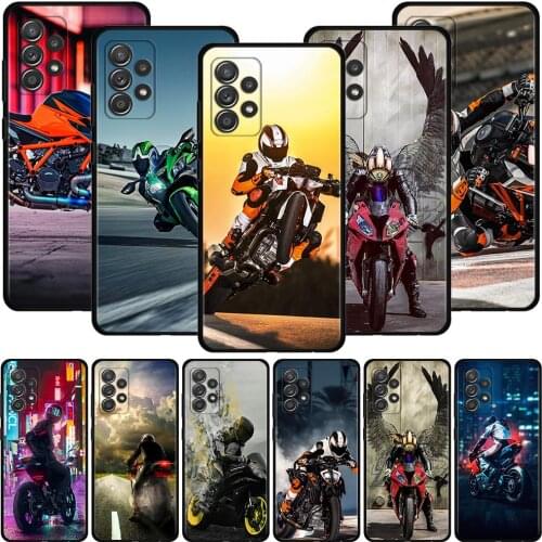 Moto Cross Motorcycle Sports Cover For Samsung Galaxy A51 A71 A41 A31 A11 A01 A72 A52 A42 A32 A22 A21s A02s A12 A02 Shell Case