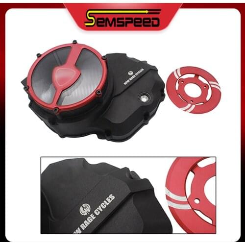 Motorcycle Crankcase Engine Stator Cover For DUCATI MONSTER 821 2018 2019 2020 SEMSPEED Transparent Engine Case Frame Guard