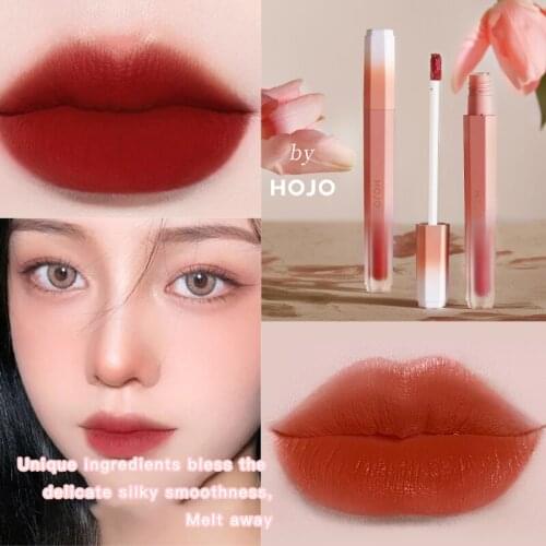 HOJO Lipstick Velvet Matte Lip Gloss Waterproof Non-marking Lip Stick Cosmetic Long Lasting Lip Glaze Red Lip Tint Makeup TSLM2