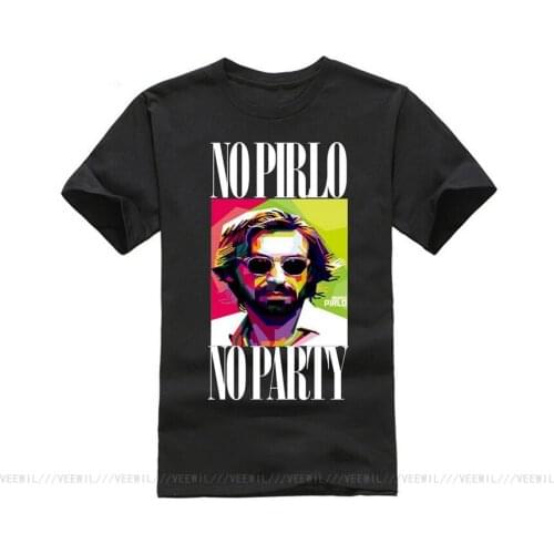 Italian Andrea Pirlo T-Shirt For Men Fashion Short Sleeve Casual DIY Cotton Oversized Tee Shirts High Quality Summer Men Tops