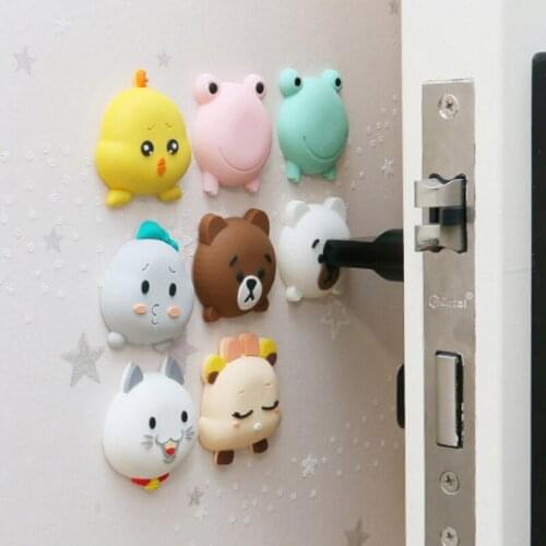 2PCS Cartoon Punch-free Door Stop Silicone bumper For bathroom Multifunction Door mute cushion door blocking pad For Home
