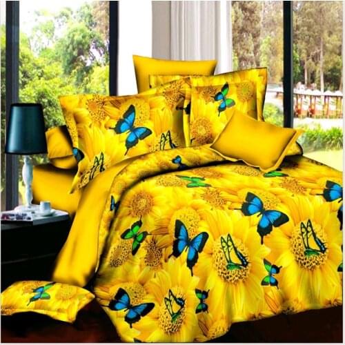 3D printing three-dimensional printed bedding four-piece set,1.5m quilt cover,double 1.8m quilt cover,4-piece set bed skirt