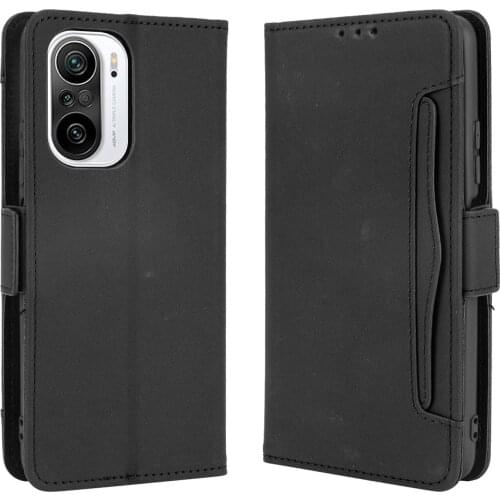 Card Slot Wallet Leather Case for Xiaomi POCO F3 5G X3 NFC X 3 X3 Pro Full Body Cover Kickstand Phone Bag