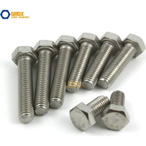 M5 316 Stainless Steel Hexagon Head Bolt Set Screw Marine Grade