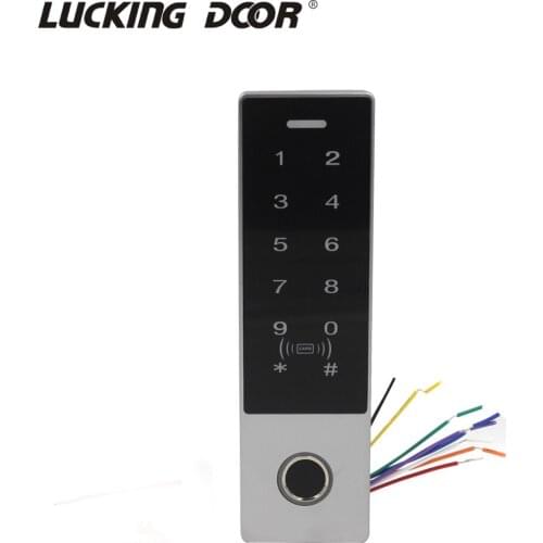 Metal Case Touch Keypad IP68 Waterproof Fingerprint Standalone 125KHZ RFID Card Reader WG26 Output Access Control System