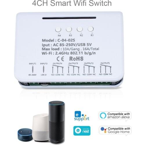 EWeLink Switch WiFi Switch Module Wireless Relay 12V 24V 220V 110V 10A APP Remote Control Smart Timer for Smart Home Switch