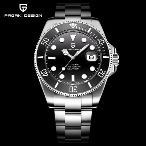 Men Black Watches 2020 PAGANI DESIGN Brand Diver Automatic Mechanical Mens Waterproof Sports Male Sapphire Wrist Watches Clock