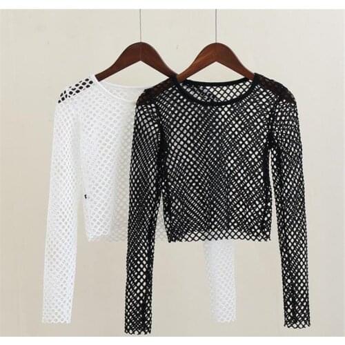 2021 New Lace T-shirt All-match Europe Style Sexy Women Hollow Out Tees Casual Lady Basic Tops Pullovers Brief Bottomings 1325