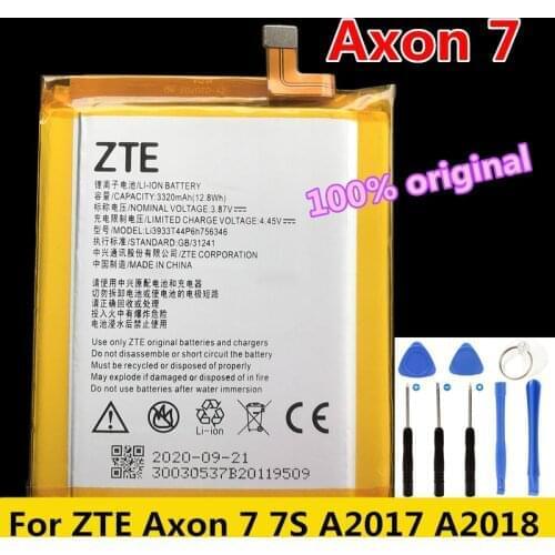 Original New Li3933T44P8h756346 Battery For ZTE A2017 A2018 For ZTE Axon 7 For ZTE Axon 7S Replacement Battery 3320mAh