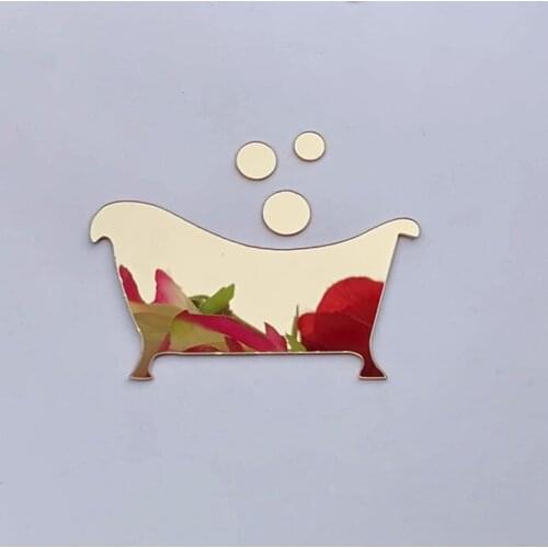 Personalized Laser Cut Mirror Bathrrom Lablel 3D Acrylic Mirror door sign indoor decor acrlic tag label