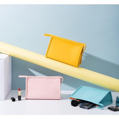 Portable PU cosmetic bag couples travel portable dust-proof and moisture-proof cosmetic finishing storage bag