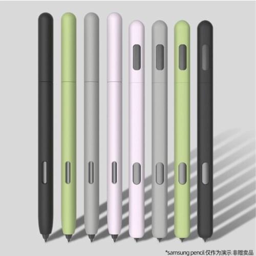 Simple business pencil case For Sam-sung Galaxy- Tab S6 S7 S-Pen Cover Cute Cartoon Tablet Silicone Pencil Case