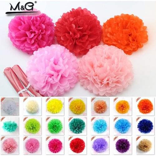 DIY Multi-colors Tissue paper pom poms for wedding birthday party craft supplies paper flowers home decoration accessories