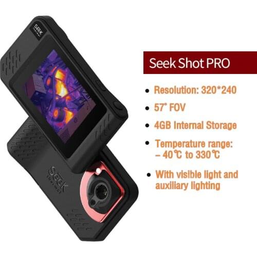 Seek SHOT PRO ThermaI Imager Thermometer IR Infrared Thermal Imaging Camera Video Large Touch Screen Resolution 320x240 WiFi 9HZ